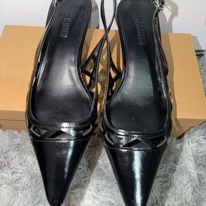 Steve Madden Black Strappy Heels